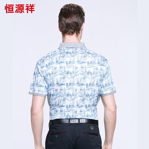 恒源祥男士夏季新款翻领商务短袖T恤 01157006 商品图1
