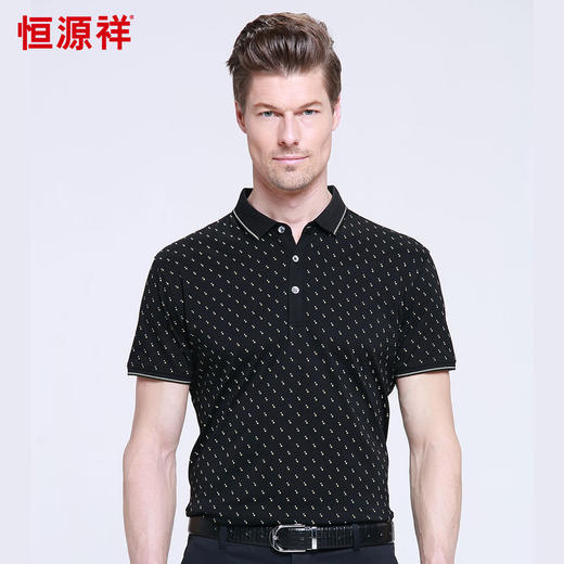 恒源祥男士夏季新款翻领短袖T恤 01152028 商品图0
