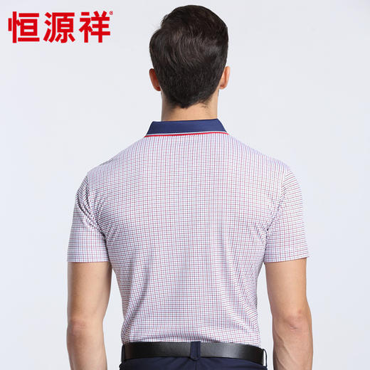 恒源祥男士夏季新款翻领商务短袖T恤 01165003 商品图3