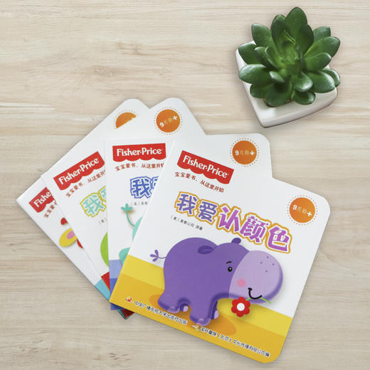 费雪宝宝手掌书(缤纷彩盒装共4册) 早教启蒙 颜色 数字 反义词 字母 商品图1