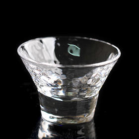 茶杯-玻璃品茗杯-进口锤纹斗笠杯30ml