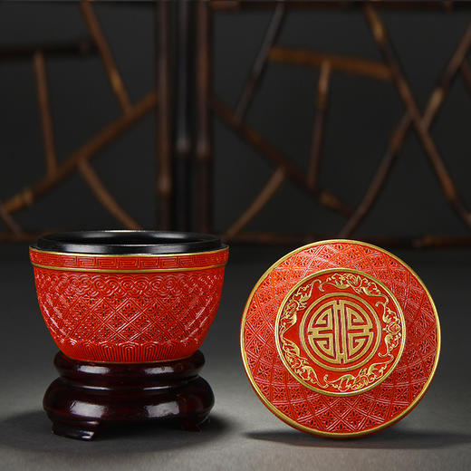 【宝瓷林】红地雕刻香道五件套（定制型产品） 商品图3