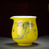 【宝瓷林】明黄粉彩丝瓜蹲式杯6头茶具 商品缩略图3