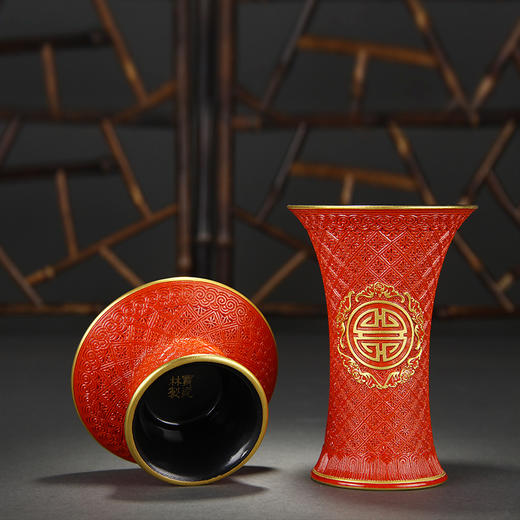 【宝瓷林】红地雕刻香道五件套（定制型产品） 商品图2