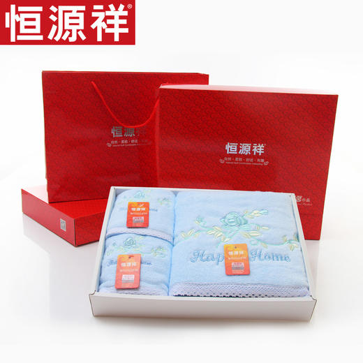 恒源祥无捻绣玫瑰套巾2GT2353 2GY2022 商品图0