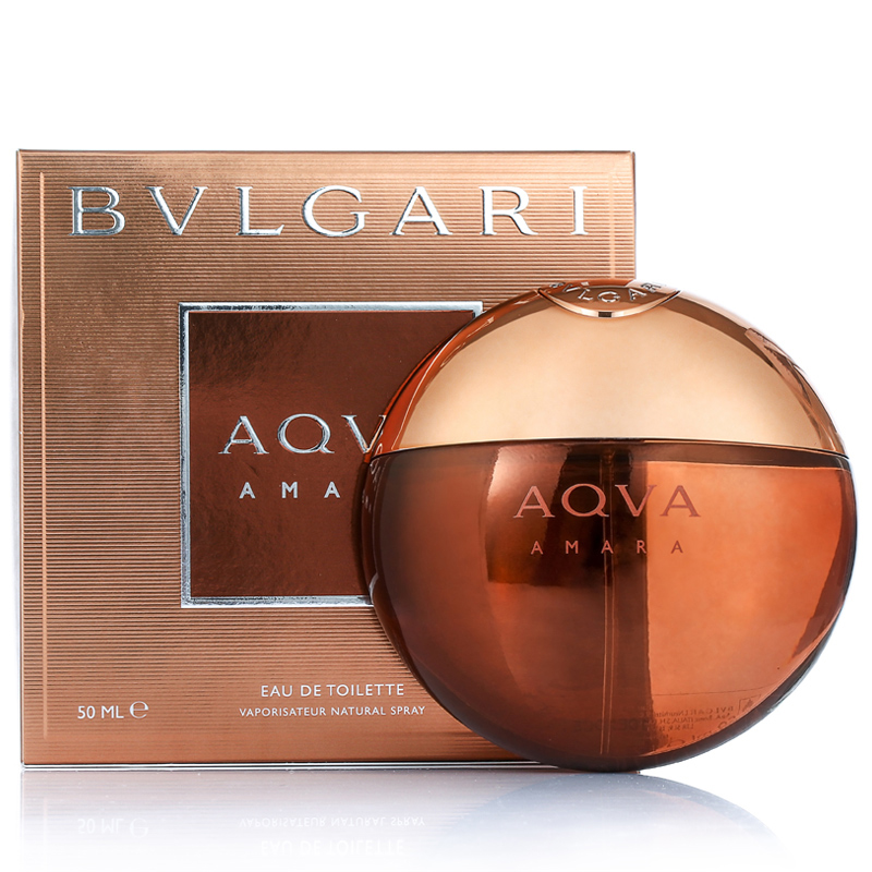 bvlgari 宝格丽海韵铂金艳阳水能量男士淡香水(50ml)edt 金色