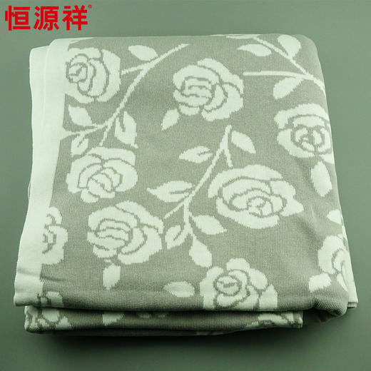 恒源祥玫瑰花图案多层盖毯2GU2507 商品图0