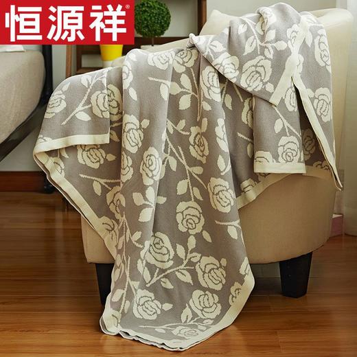 恒源祥玫瑰花图案多层盖毯2GU2507 商品图2