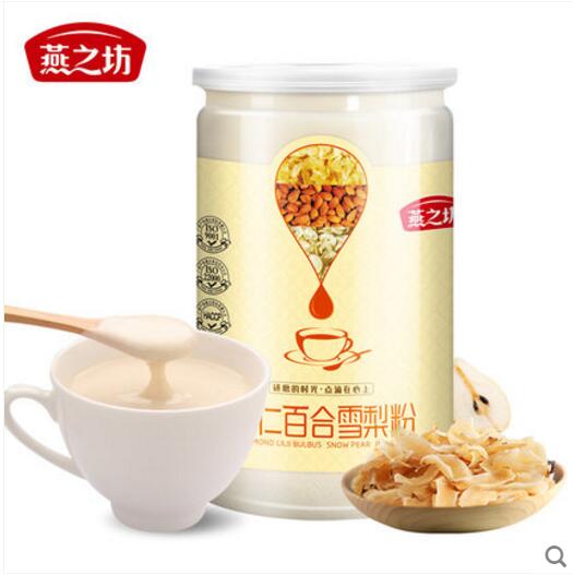 燕之坊杏仁百合雪梨粉健康早晚代餐粉即时冲饮品500g
