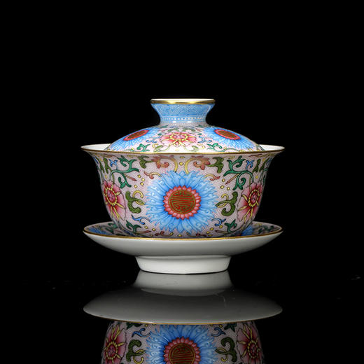 宝瓷林珐琅彩虞美人花神杯5头茶具 商品图1