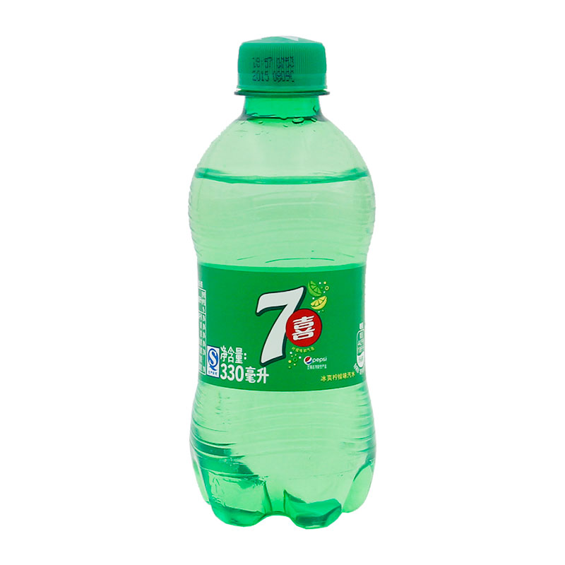 七喜 冰爽柠檬味汽水330ml*24瓶/箱