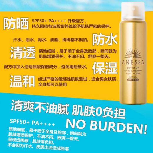 日本资生堂安耐晒ANESSA防水喷雾 商品图2