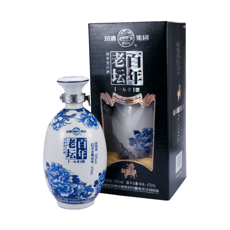 53度汾酒百年老坛(一坛香)珍藏版酒475ml/盒