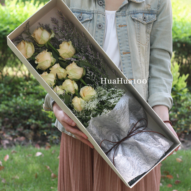 相爱D款丨11朵香槟玫瑰礼盒