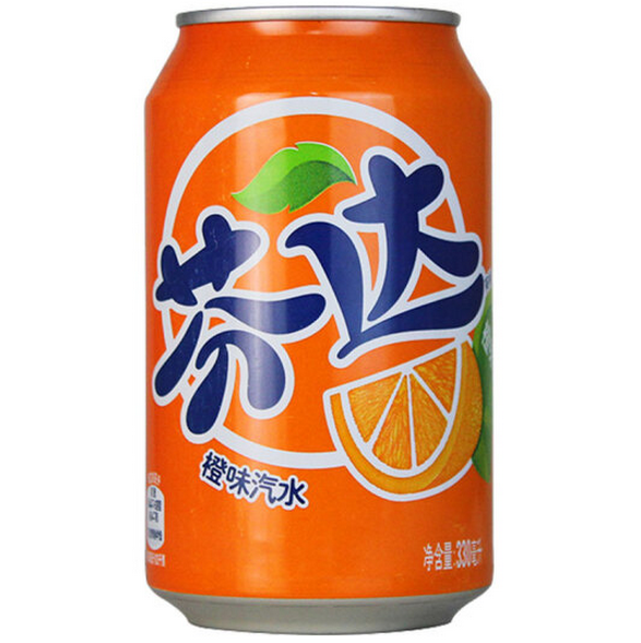 芬达橙味汽水(罐装)330ml 6928804011296