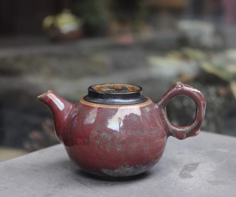 茶壶 程逸仁漆壶 台湾 陶艺家手工作品 新品 包邮