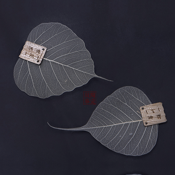 陶瓷故事天然菩提叶茶漏创意茶具配件过滤网滤茶器漏斗树叶子茶滤