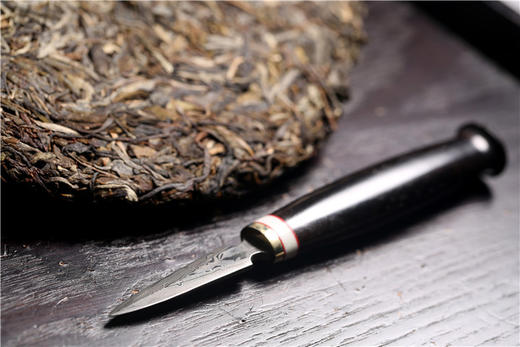 【工坊制造】冷豔鋸®玲珑茶刀（大马士革钢+黑檀） 商品图13