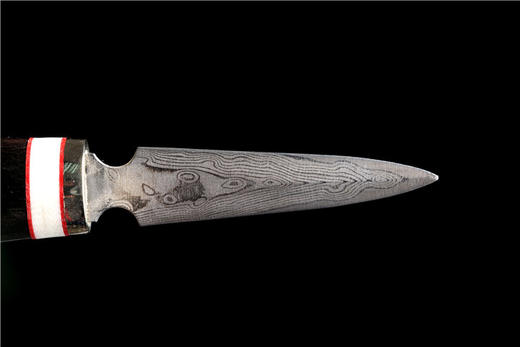 【工坊制造】冷豔鋸®玲珑茶刀（大马士革钢+黑檀） 商品图9