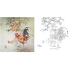 工笔动物白描底稿-孙锡之-公鸡-斗方小品册页-SX06 商品缩略图0