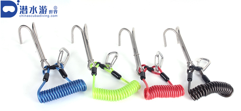 【潜水装备】钛合金潜水单双头流钩  比不锈钢铝合金更耐腐蚀