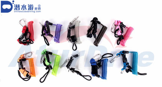 【装备失手绳】潜水相机失手绳 不锈钢弹簧绳潜水装备防丢绳安全绳 现货 商品图0
