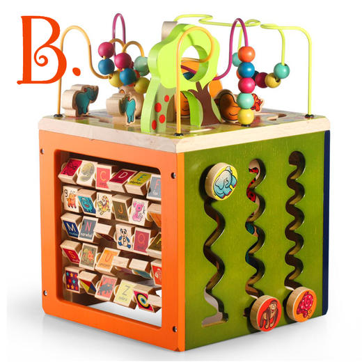 美国比乐B.Toys 动物园活动木立方 商品图2