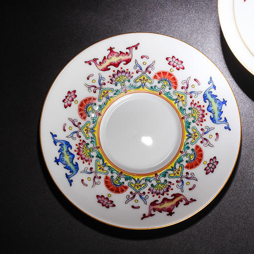 宝瓷林珐琅彩出水芙蓉铃铛杯5头茶具 商品图5