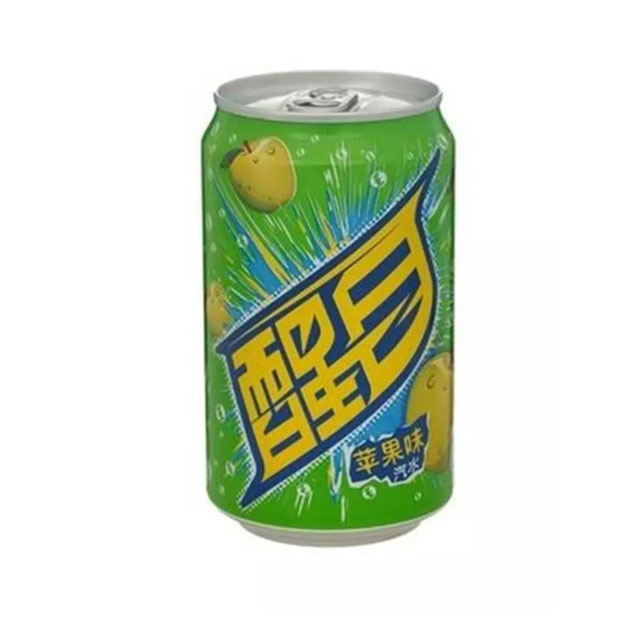 冰镇冰爽可口可乐醒目苹果味汽水330ml