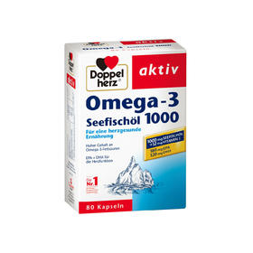 德国双心 Doppelherz 深海鱼油胶囊1000mg 80粒