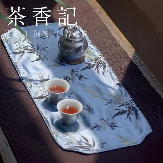 茶香记 江崖风手工锦缎长形茶席垫 迷你小茶席 茶道零配 商品图4