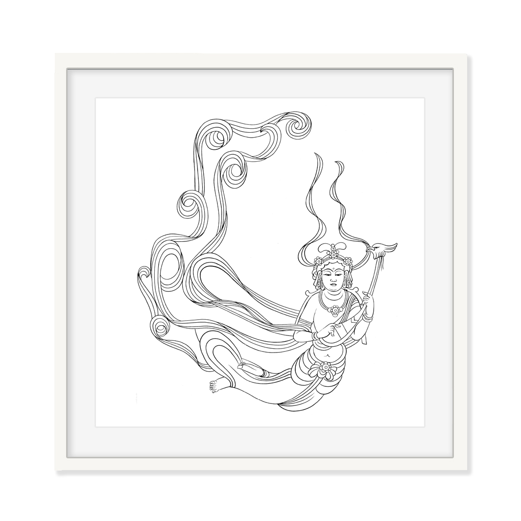   飞天 > 榆林窟第15窟线描精品版画