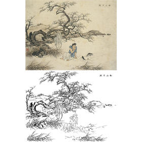 白描底稿-陈少梅二十四孝图-24孝-卧冰求鲤-CT18