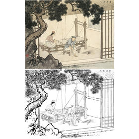 白描底稿-陈少梅二十四孝图-24孝-卖身葬父-CT08