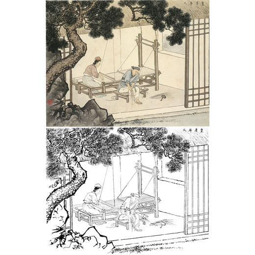 白描底稿-陈少梅二十四孝图-24孝-卖身葬父-CT08 商品图0