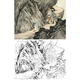 白描底稿-陈少梅二十四孝图-24孝-行佣供母-CT10