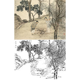 白描底稿-陈少梅二十四孝图-24孝-为母埋儿-CT12