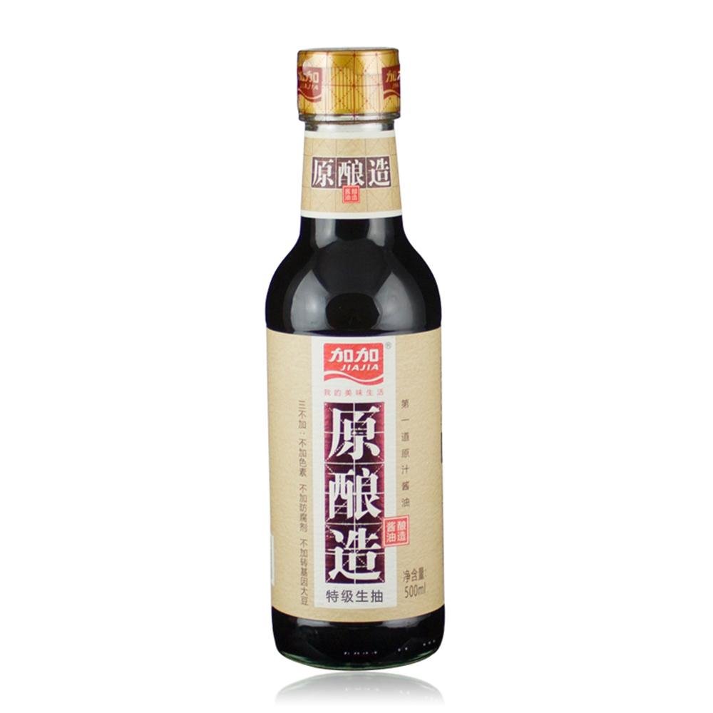 加加牌原酿造特级生抽 500ml