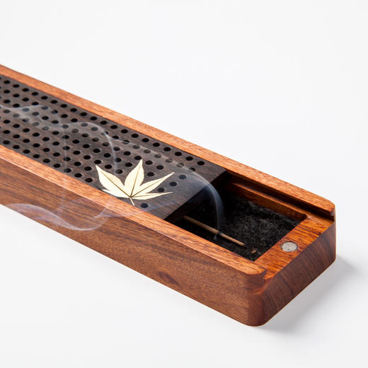 【枫叶】紫光檀·酸枝·镶铜香具四件套 商品图3