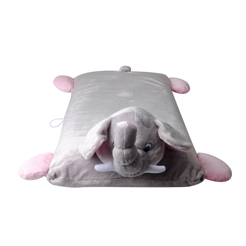 perfect pillow 泰国天然乳胶枕儿童卡通枕两用可变玩偶 象