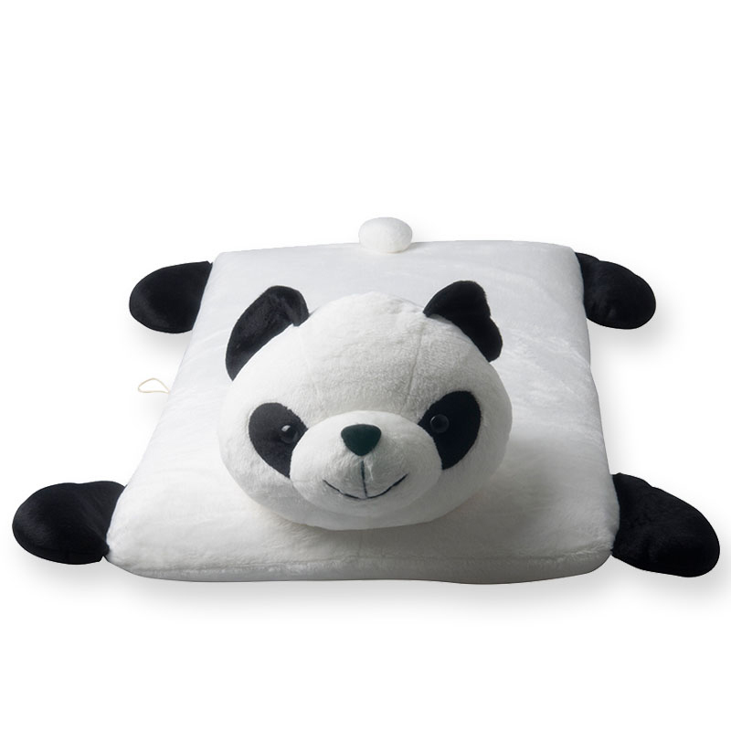 perfect pillow 泰国天然乳胶枕儿童卡通枕两用可变玩偶 熊猫