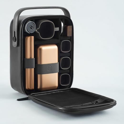 哲品家居× 故宫文化 联合出品正谊明道紫砂功夫茶具套装便携旅行包青灰泥茶具茶盘整套 商品图3