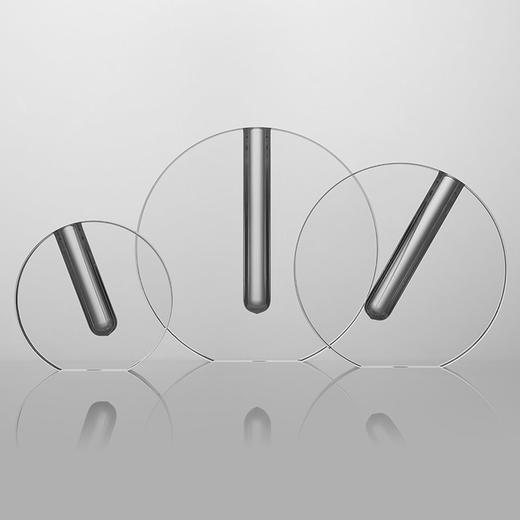 哲品 水中月欧式透明亚克力花器 客厅创意干花插花仿玻璃花器摆件 商品图4