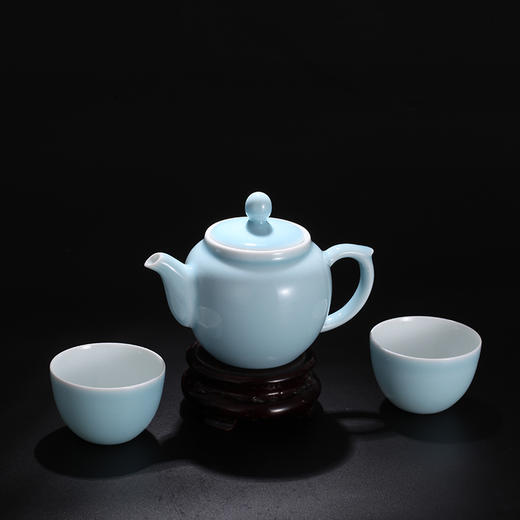 宝瓷林高温颜色釉圆珠壶一壶两杯 商品图2
