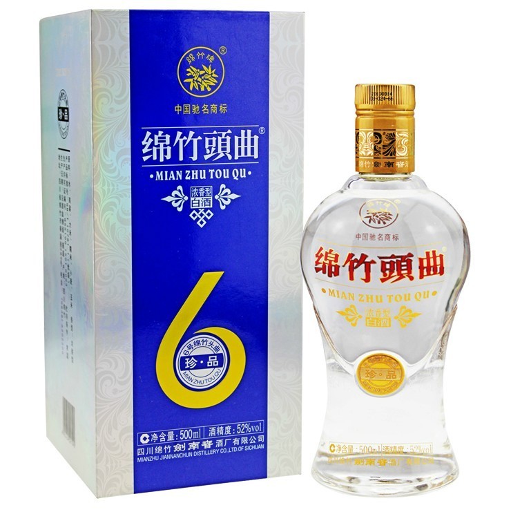 52°绵竹头曲珍品6号500ml