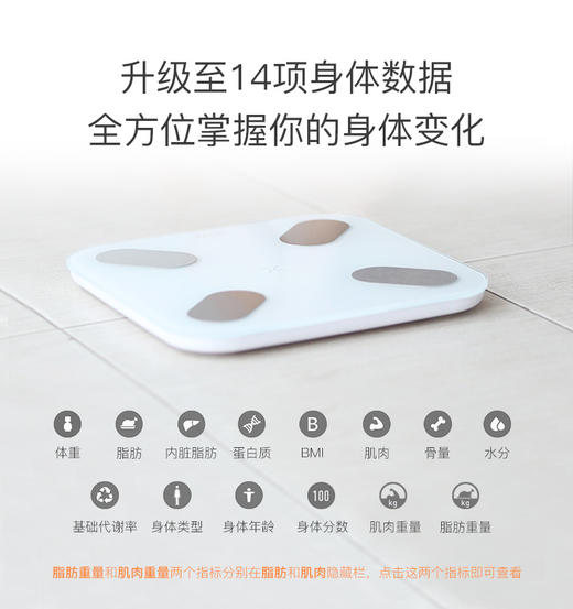 积分兑换 |有品智能体脂秤称 体重秤家用测电子秤脂肪秤人体秤精仪准PICOOC 商品图4