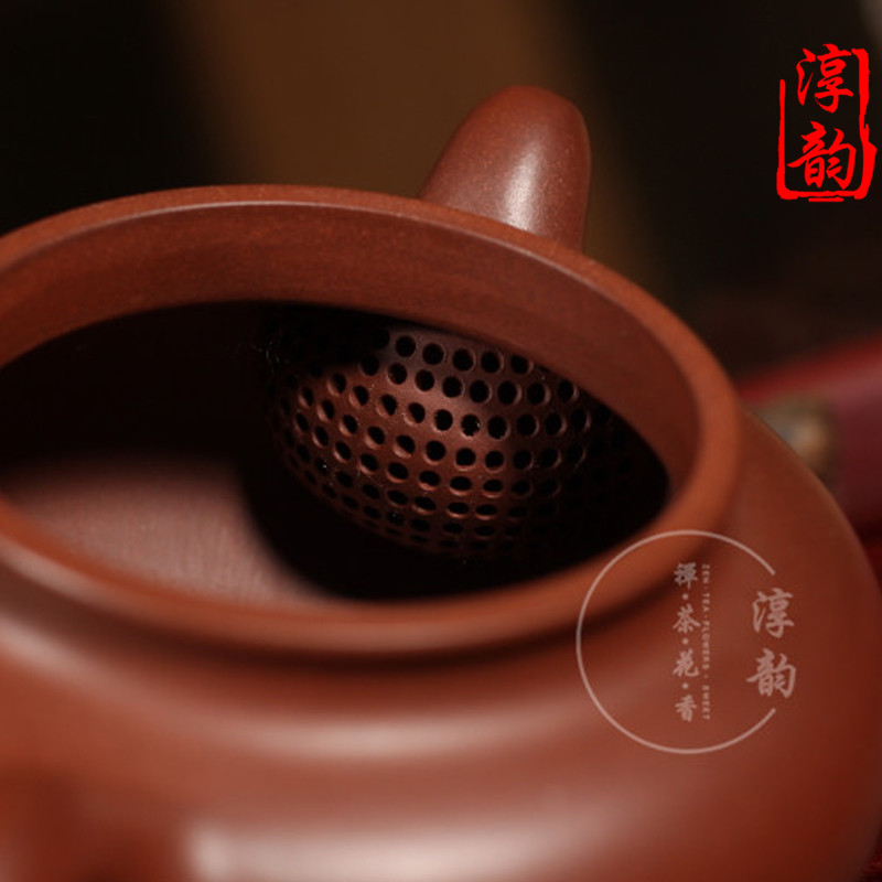 仿古 原矿清水泥 尹琴紫砂壶宜兴茶具泡茶正宗手工
