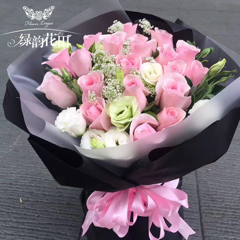 精品混搭玫瑰花束-时尚精品送女朋友家人老师领导浪漫