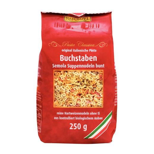 德国长发公主 有机蔬菜字母数字面条250g（3袋装） 商品图0