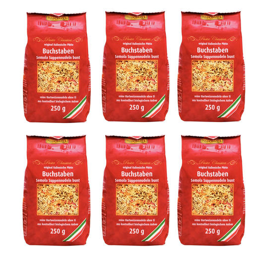 德国长发公主 有机蔬菜字母数字面条250g（3袋装） 商品图4